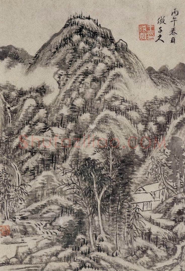 明 王时敏 《仿古山水图册》 书画作品