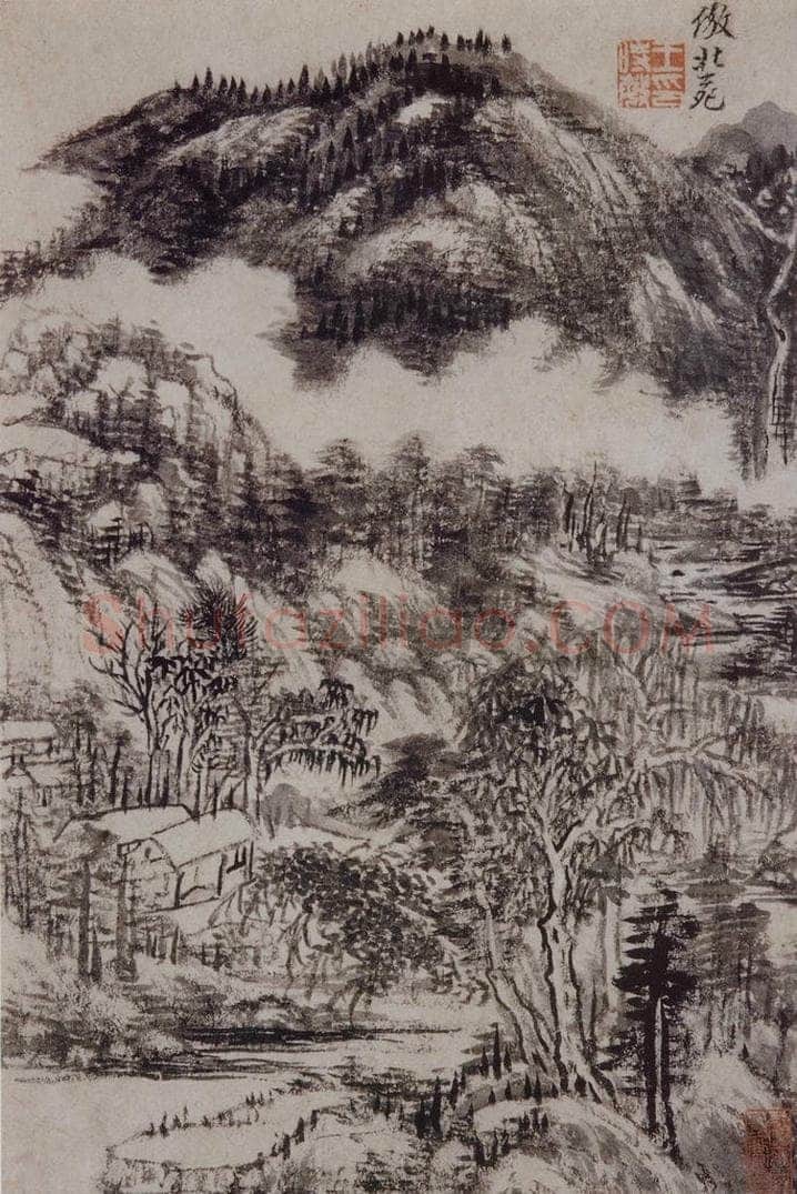 明 王时敏 《仿古山水图册》 书画作品