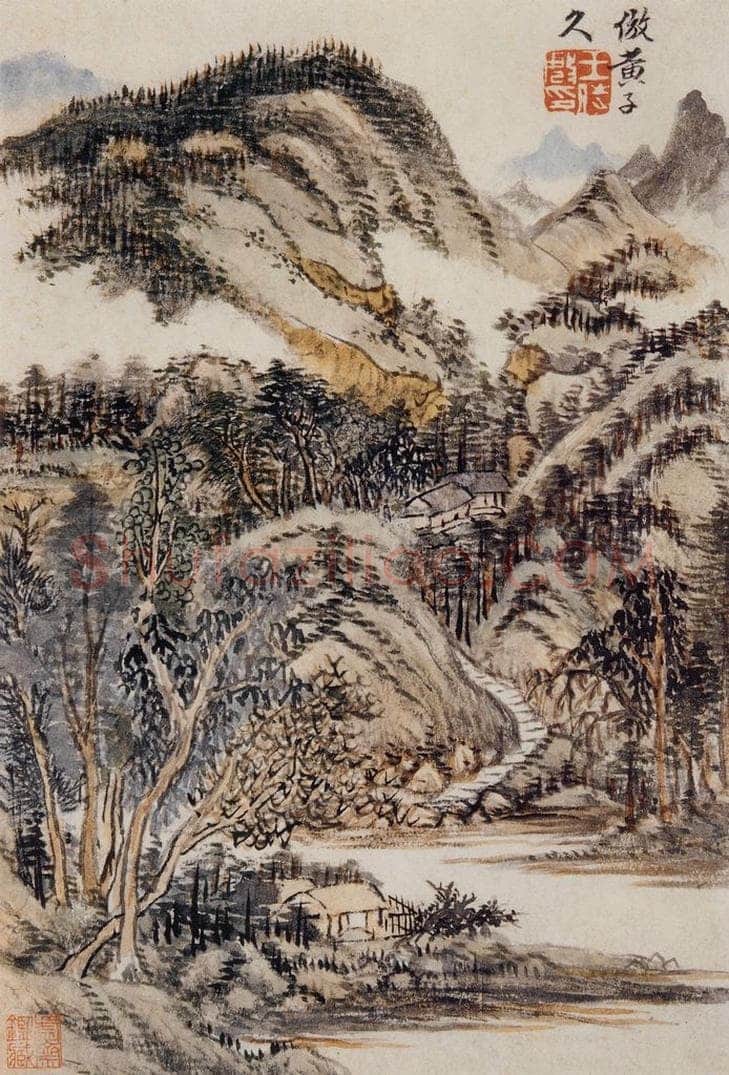 明 王时敏 《仿古山水图册》 书画作品