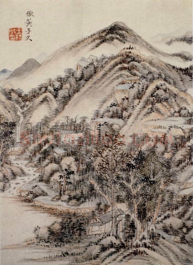 明 王时敏 《仿古山水图册》 书画作品