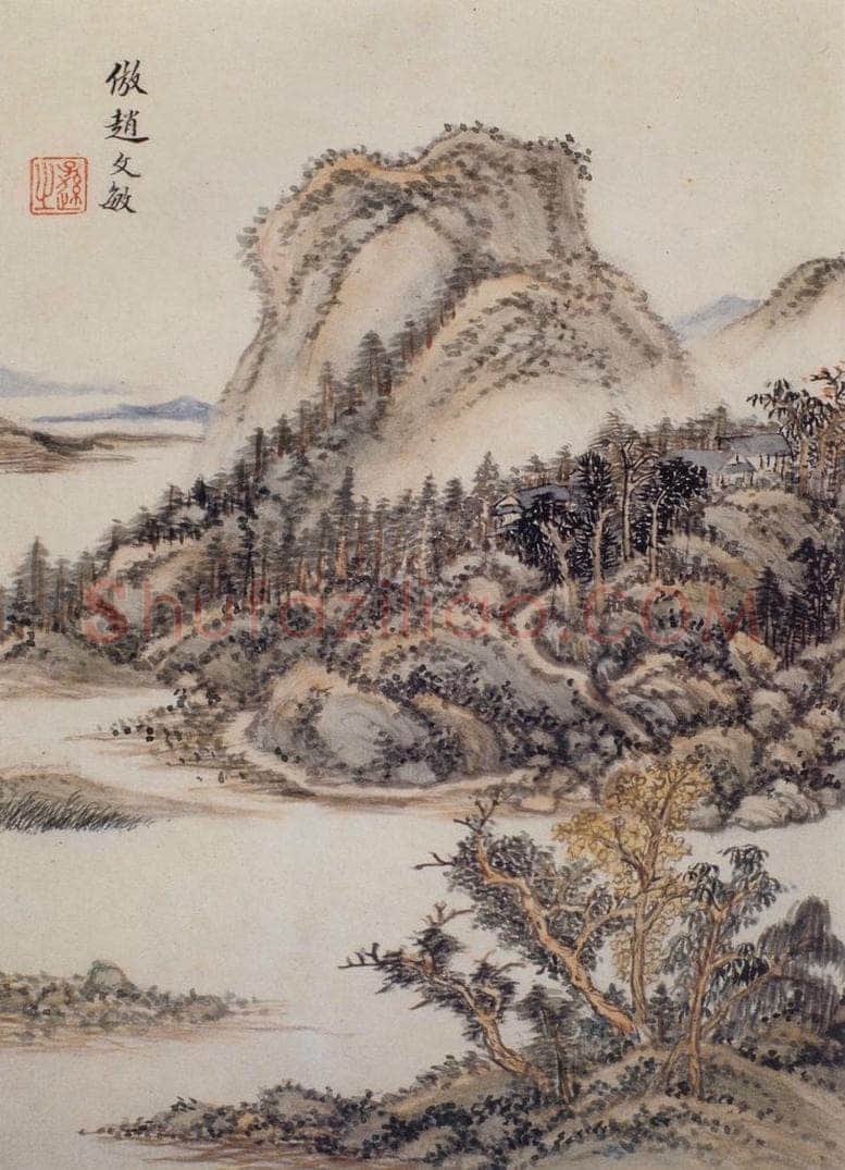 明 王时敏 《仿古山水图册》 书画作品