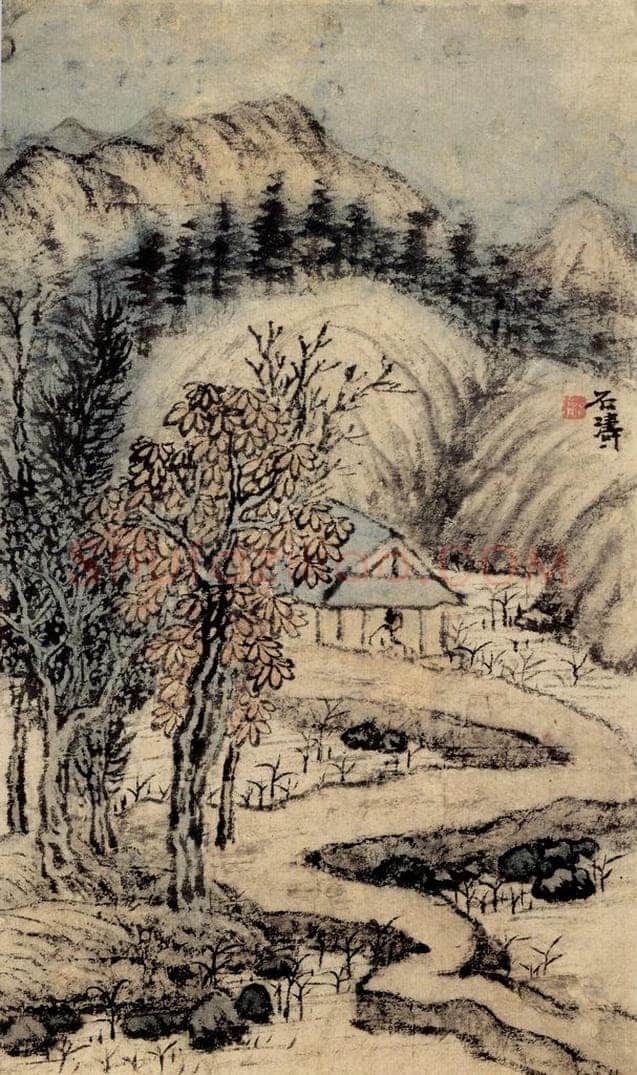 清 石涛 《书画册》 书画作品