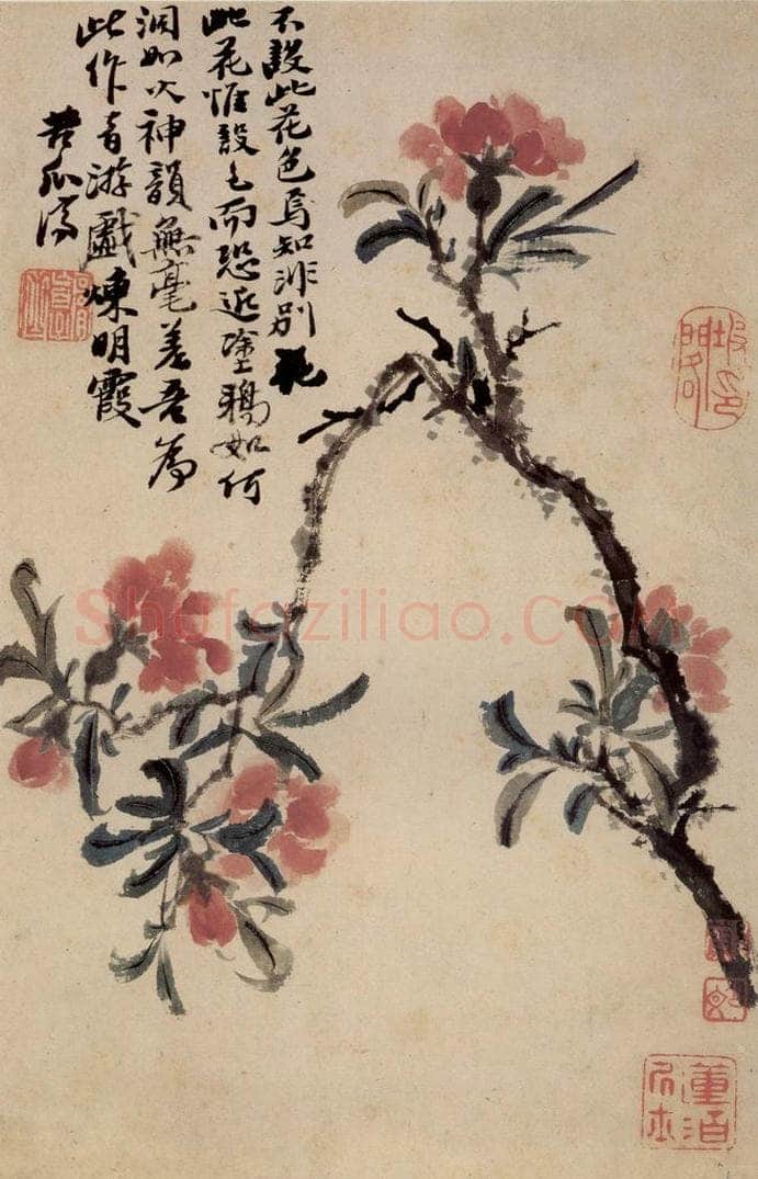 清 石涛 《花卉册》 书画作品