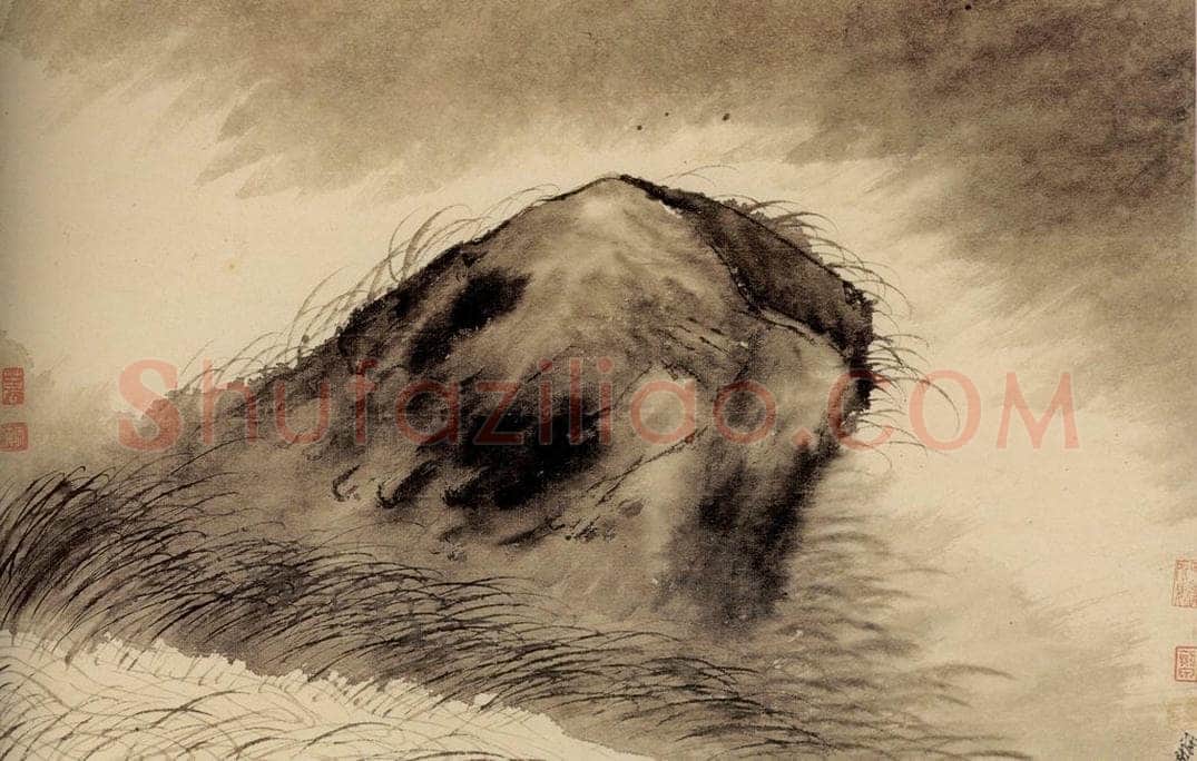 清 石涛 《山水花卉册》 书画作品