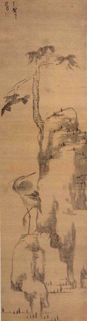 清 朱耷 《鹭鸶图轴》 书画作品
