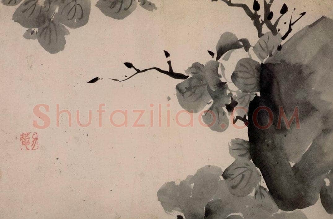 清 朱耷 《墨花册》 书画作品