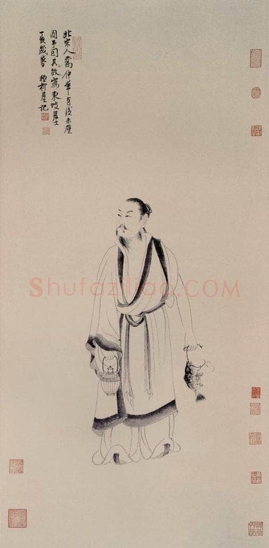 1947年 谢稚柳 《东坡居士图》 书画作品