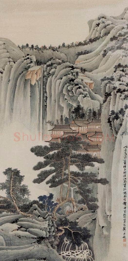 1951年 谢稚柳 《通景屏》 书画作品