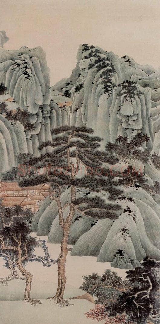 1951年 谢稚柳 《通景屏》 书画作品
