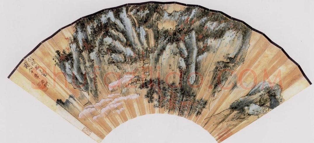 1958年 谢稚柳 《霜入干峰图》 书画作品