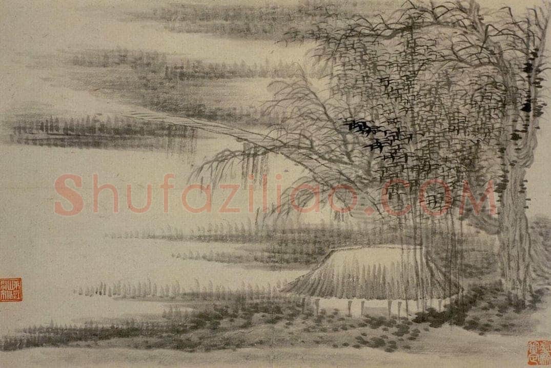清 龚贤 《山水册》 书画作品