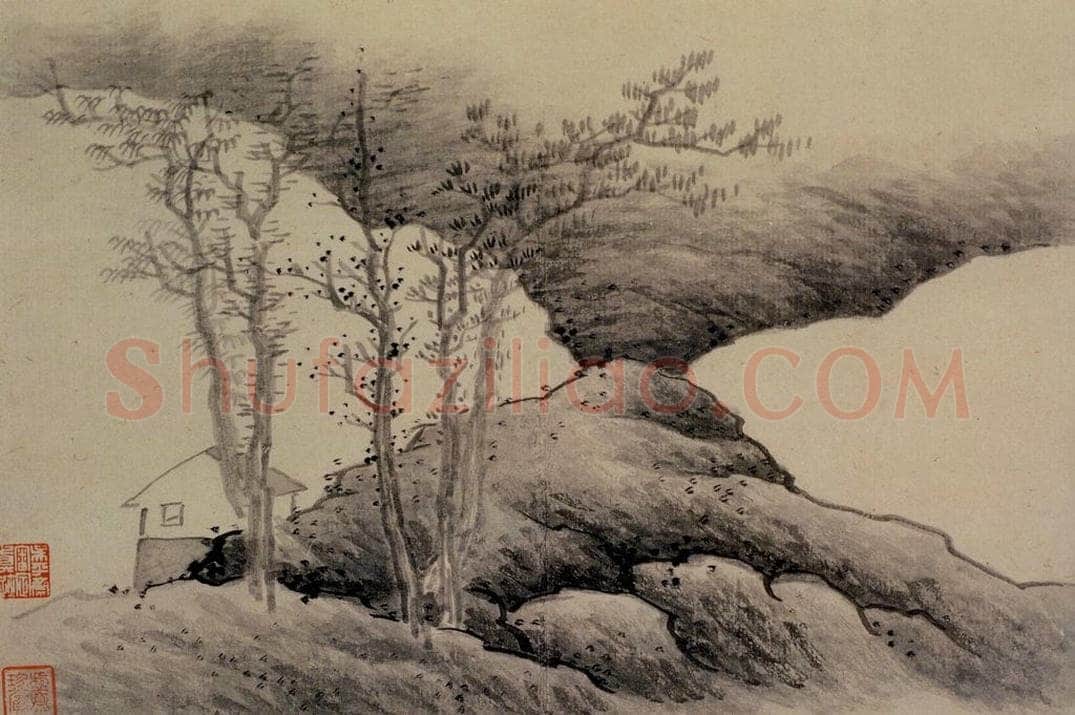 清 龚贤 《山水册》 书画作品