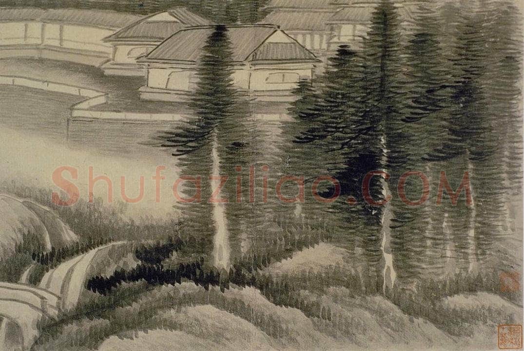 清 龚贤 《山水册》 书画作品