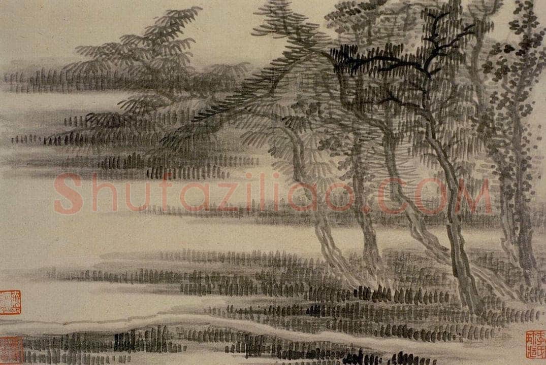 清 龚贤 《山水册》 书画作品