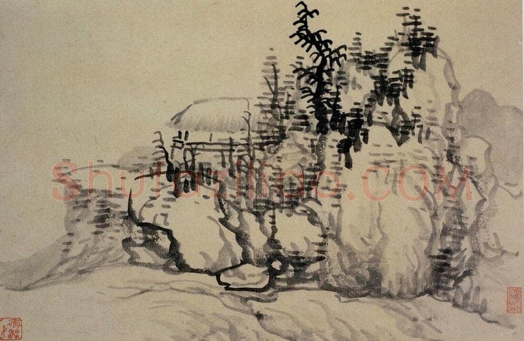 清 龚贤 《山水册》 书画作品