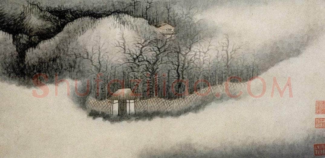 清 龚贤 《八景山水页装卷》 书画作品