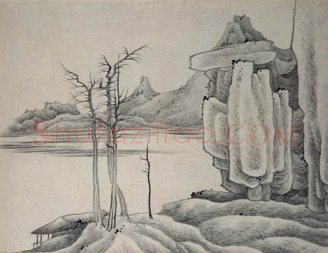 清 龚贤 《山水册》 书画作品