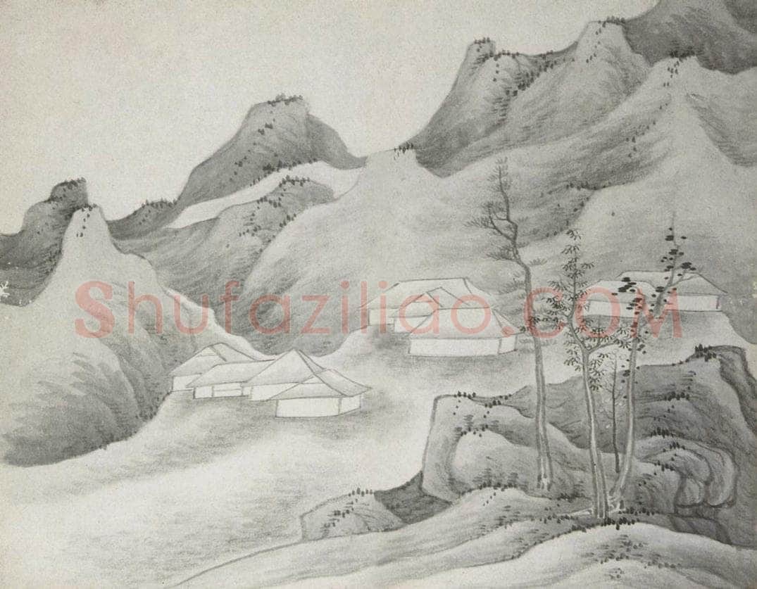 清 龚贤 《山水册》 书画作品
