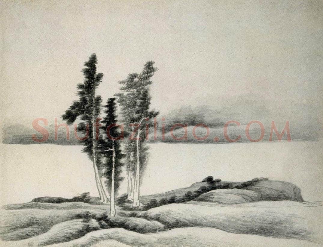 清 龚贤 《山水册》 书画作品