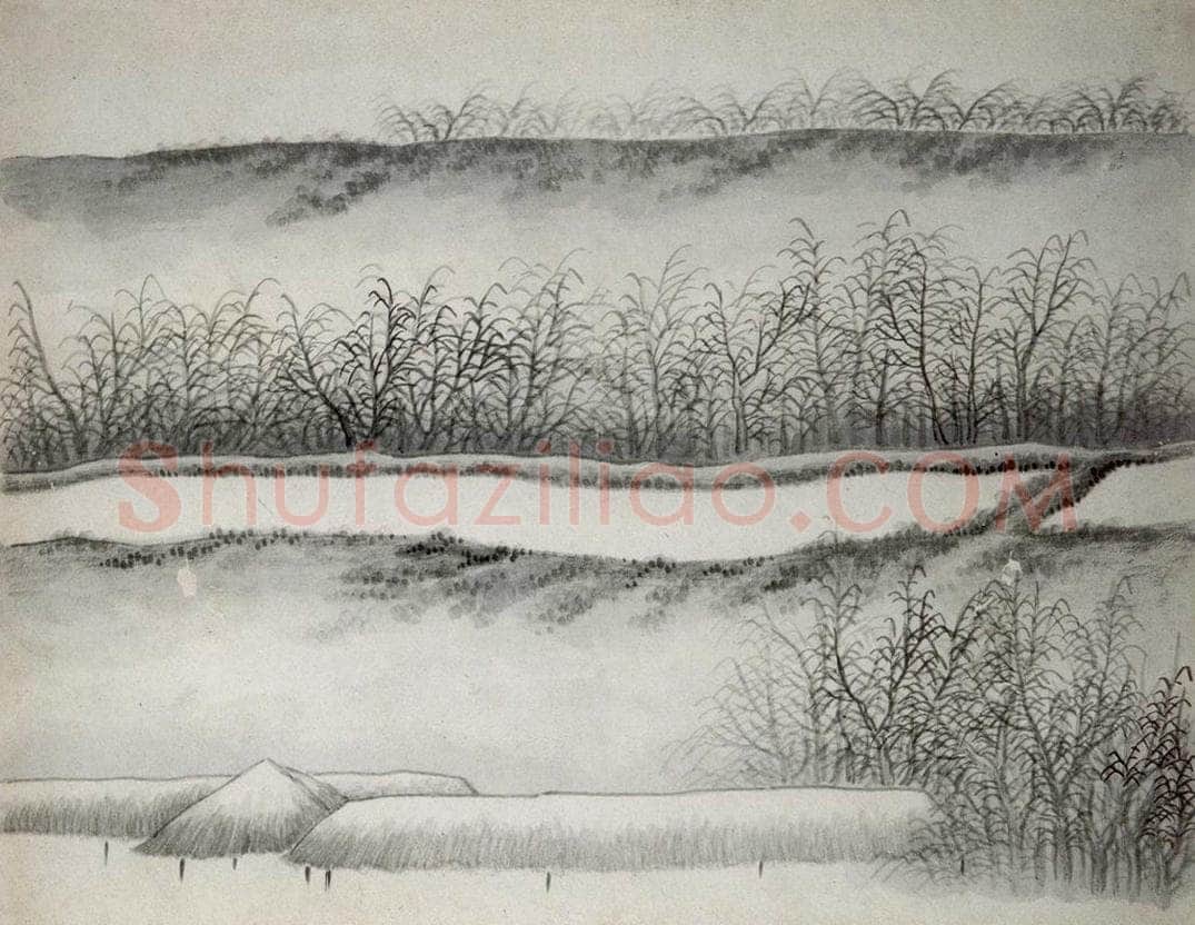 清 龚贤 《山水册》 书画作品