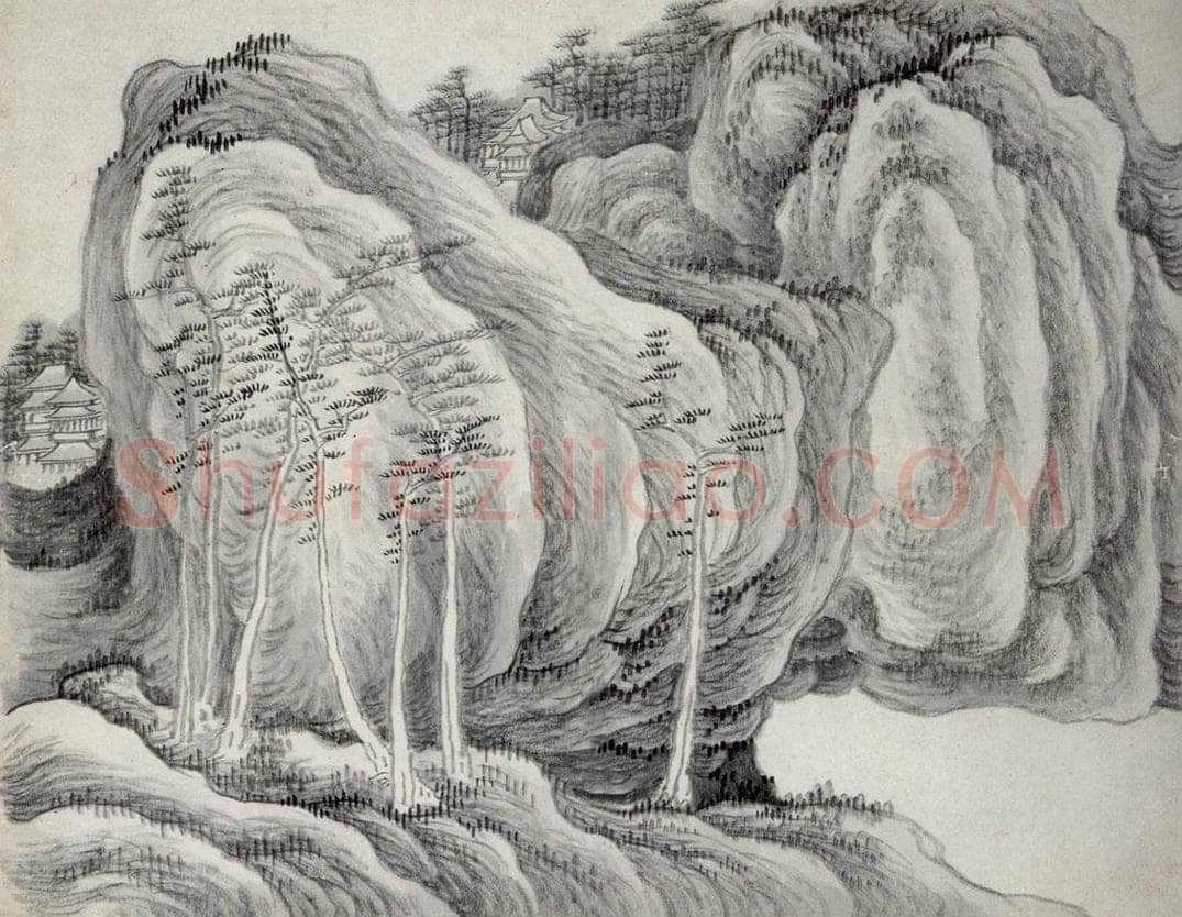 清 龚贤 《山水册》 书画作品
