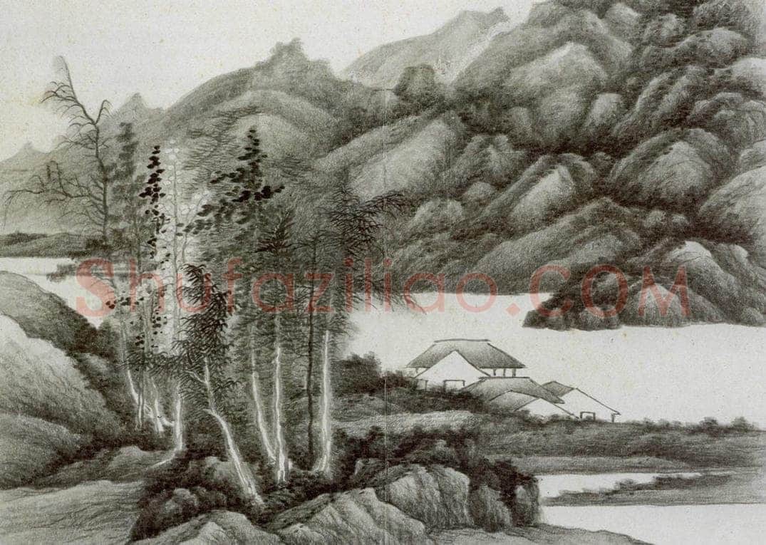 清 龚贤 《自藏山水册》 书画作品