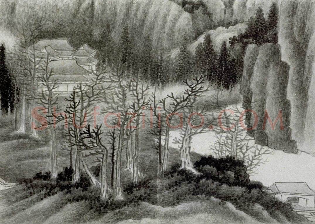 清 龚贤 《自藏山水册》 书画作品