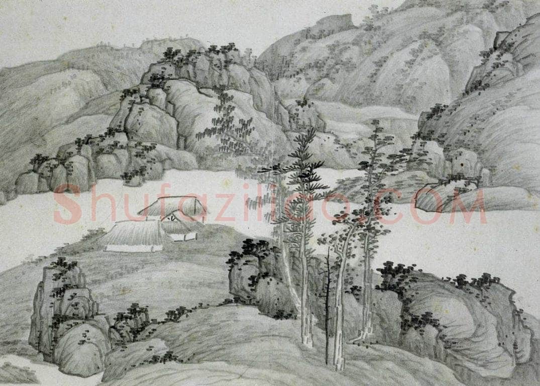 清 龚贤 《自藏山水册》 书画作品