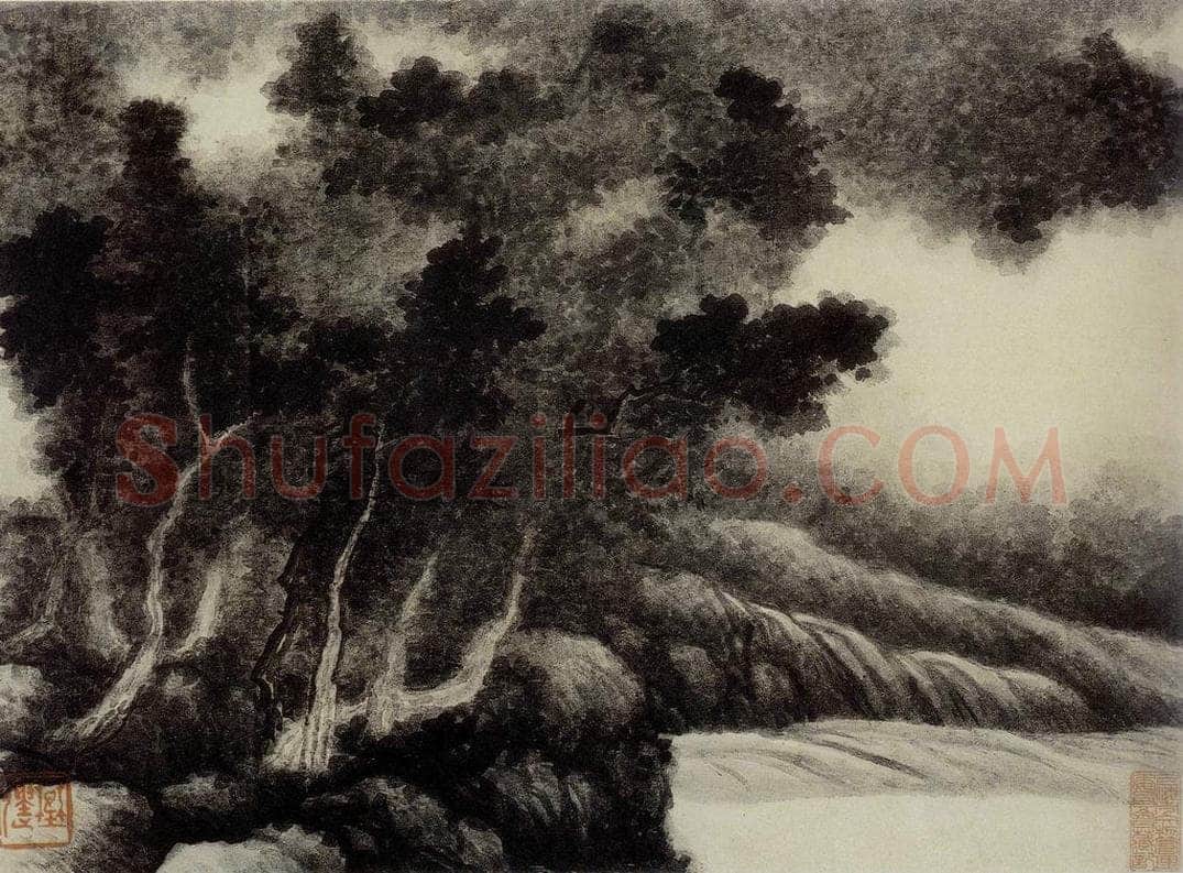 清 龚贤 《山水册》 书画作品