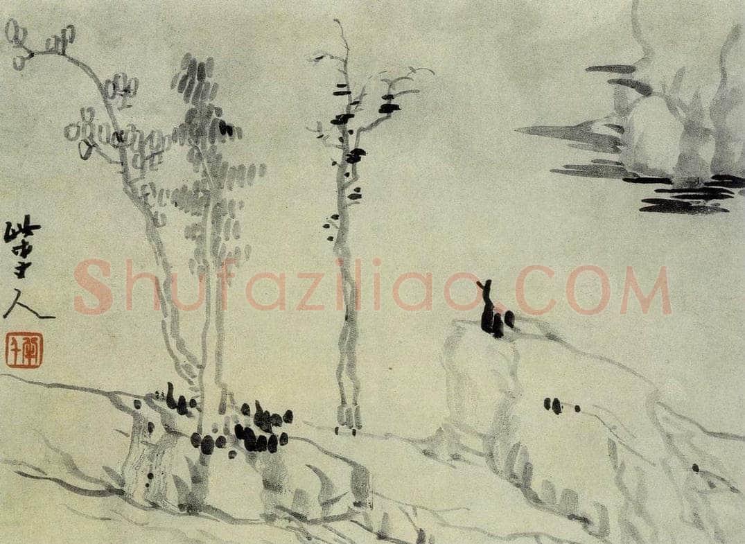 清 龚贤 《山水册》 书画作品
