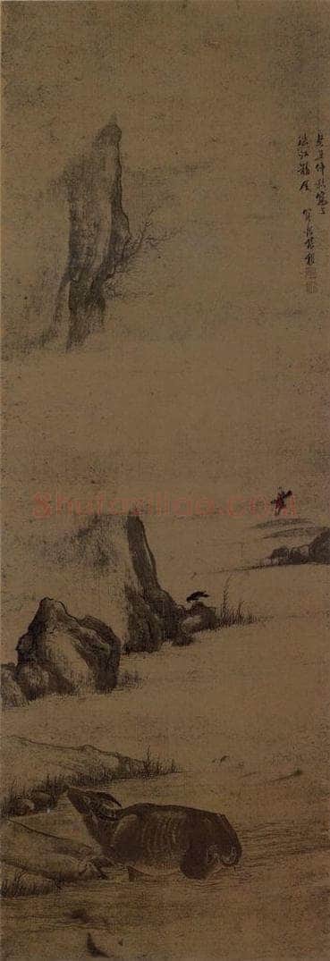 清 张穆 《水牛图抽》 书画作品