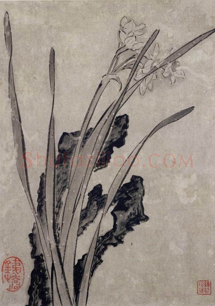 清 张穆 《珍兽花卉图册》 书画作品