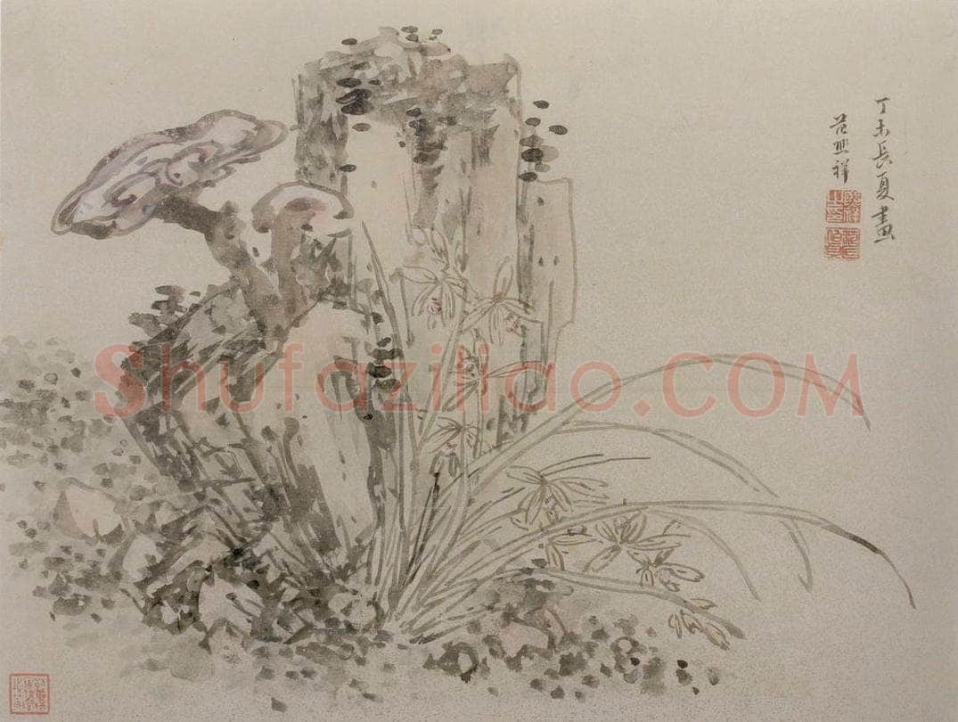 清 张穆 《郑邑侯思诗书画册》 书画作品