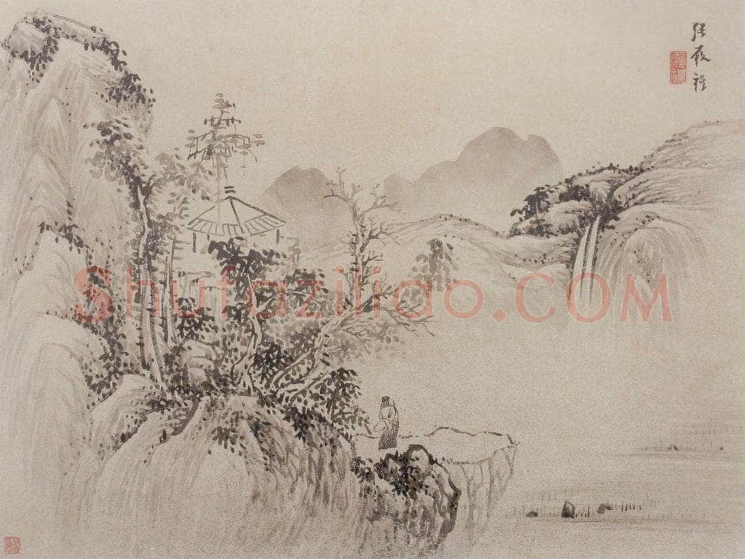 清 张穆 《郑邑侯思诗书画册》 书画作品