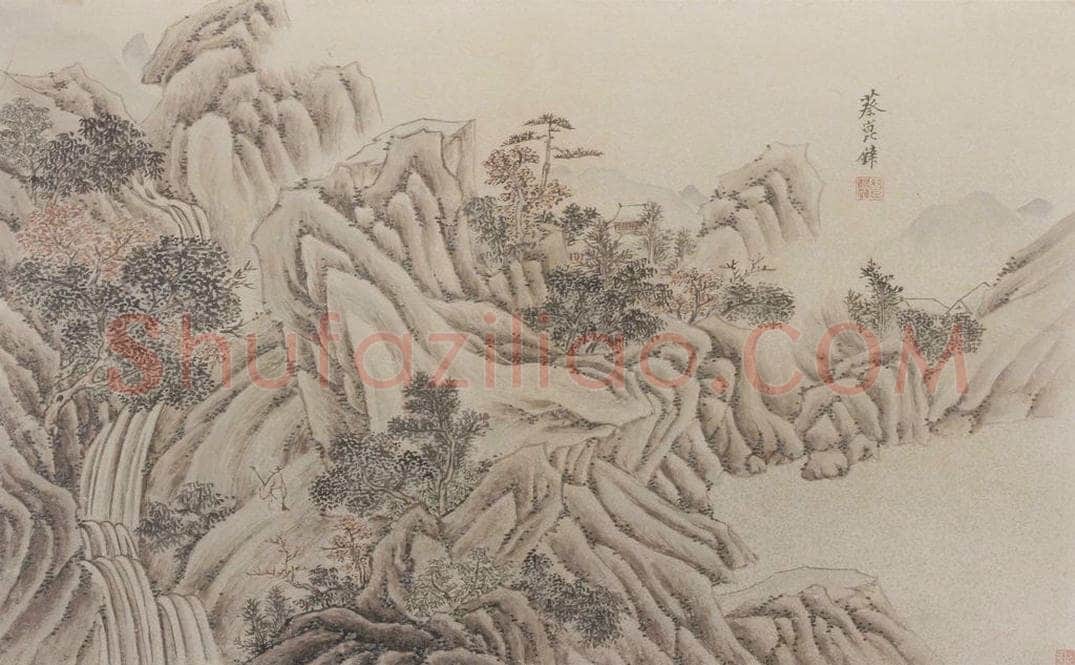 清 张穆 《郑邑侯思诗书画册》 书画作品