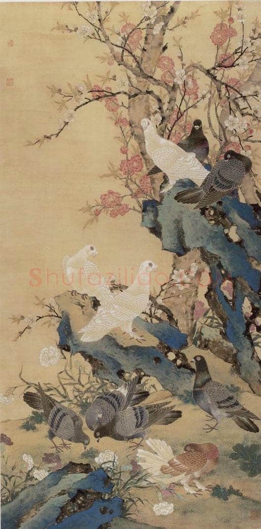 清 邓白 《和平之春图轴》 书画作品