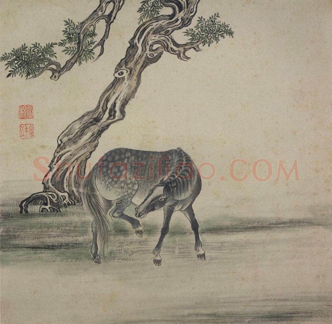 清 张穆 《马图册》 书画作品