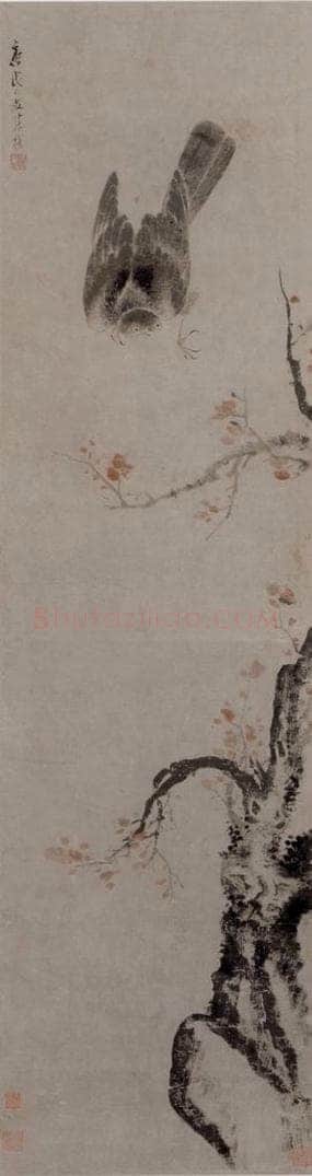 清 张穆 《鹰图轴》 书画作品