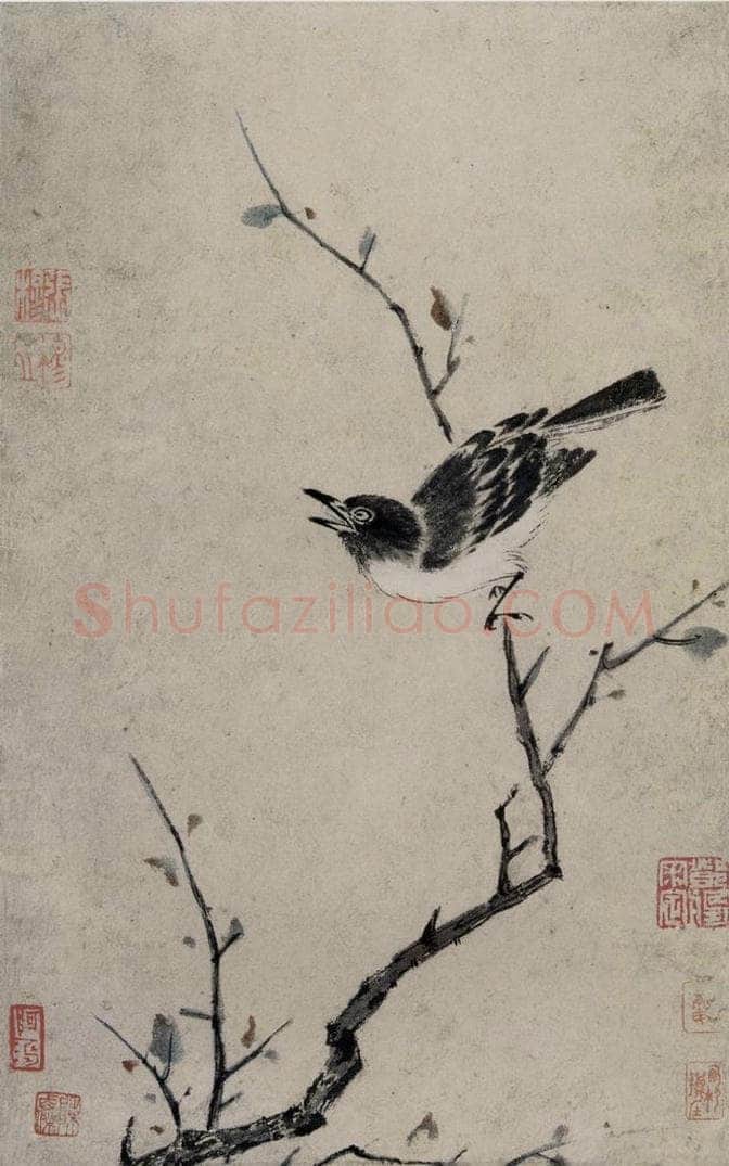 清 张穆 《翎毛珍兽图册》 书画作品