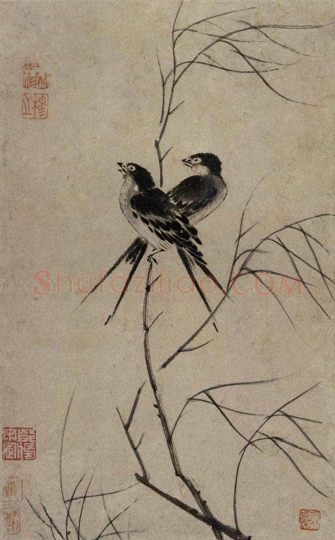 清 张穆 《翎毛珍兽图册》 书画作品