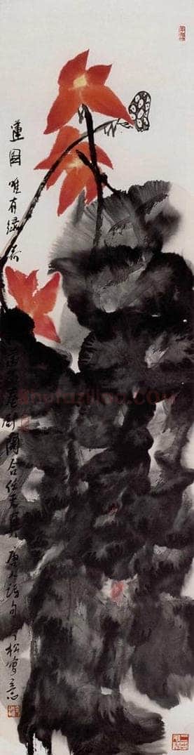 2005年 冯今松 《荷花八屏》 书画作品