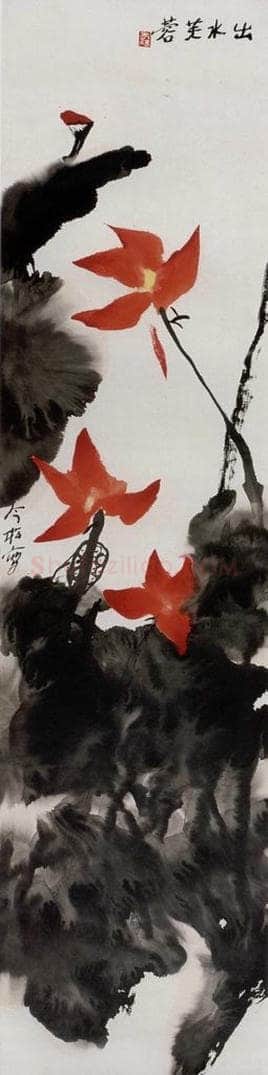 2005年 冯今松 《荷花八屏》 书画作品