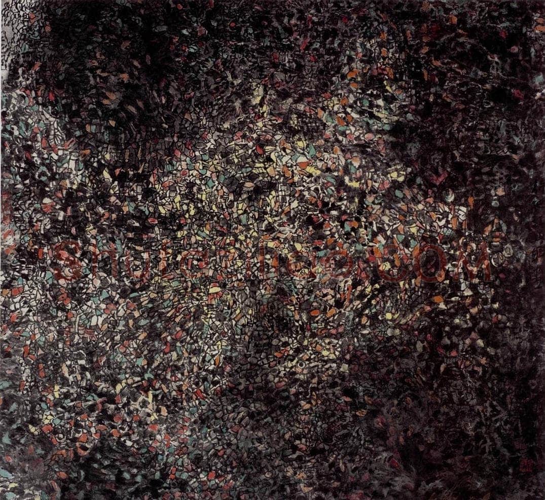 1988年 冯今松 《流光溢彩可是花》 书画作品