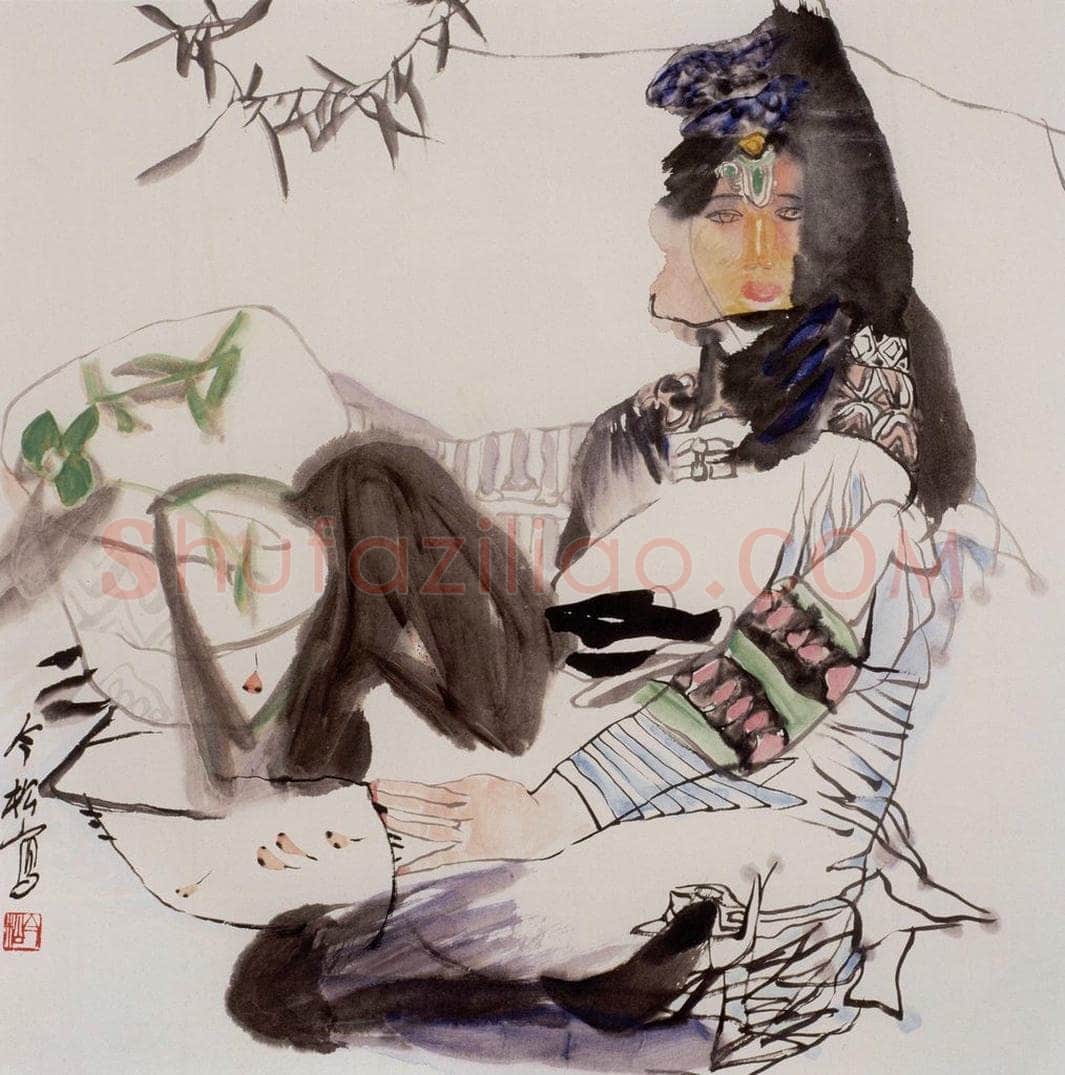 1986年 冯今松 《伴鱼图》 书画作品