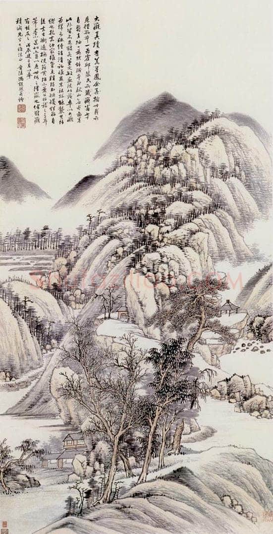  冯超然 山水 书画作品