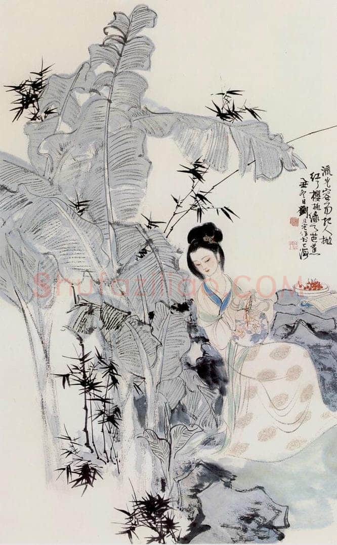  刘旦宅 红了樱桃绿了芭蕉 书画作品
