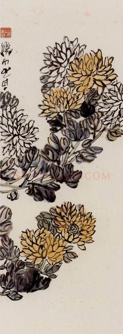  齐白石 菊花 书画作品