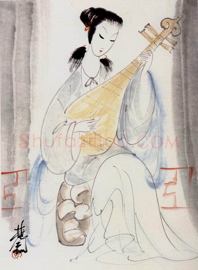  林风眠 琵琶仕女 书画作品