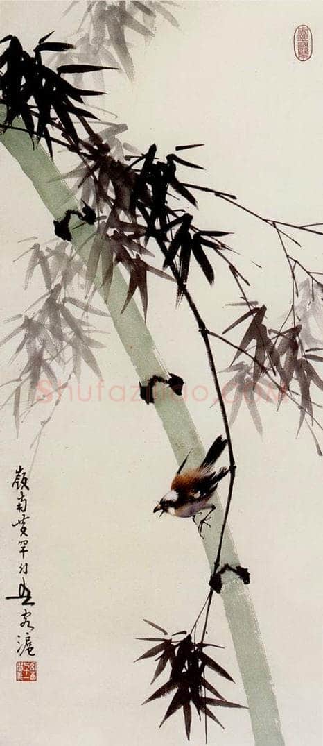  黄幻吾 竹雀 书画作品