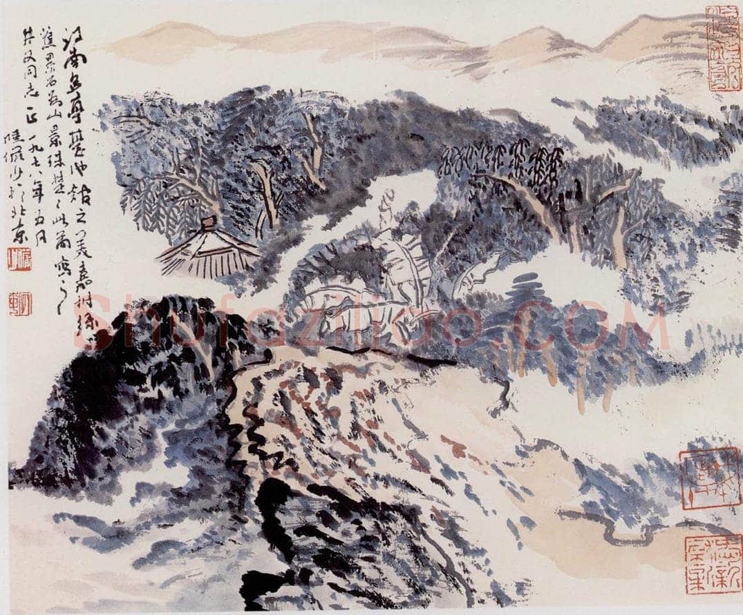  陆俨少 山水 书画作品